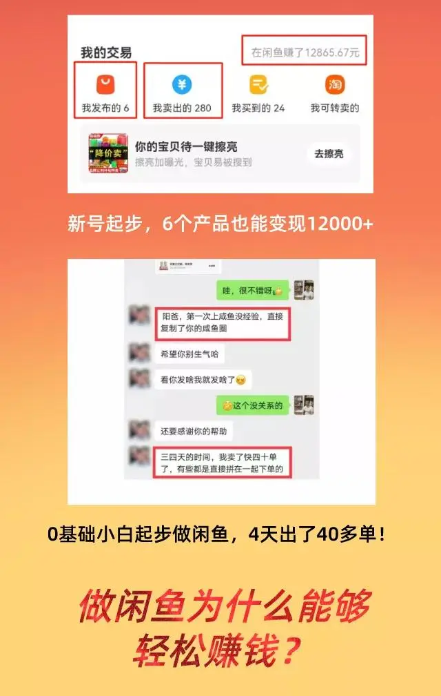 普通人操作的《闲鱼副业项目》新号起步实操4天出40单,变现12000+插图2 普通人操作的《闲鱼副业项目》新号起步实操4天出40单,变现12000+插图2