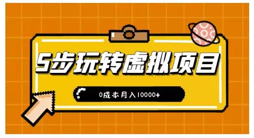 新手小白只需5步，即可玩转虚拟项目，0成本月入10000+插图