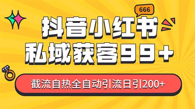 抖音，小红书，野路子引流玩法截流自热一体化日引200+精准粉 单日变现3000+，降本增效果-星火微能网